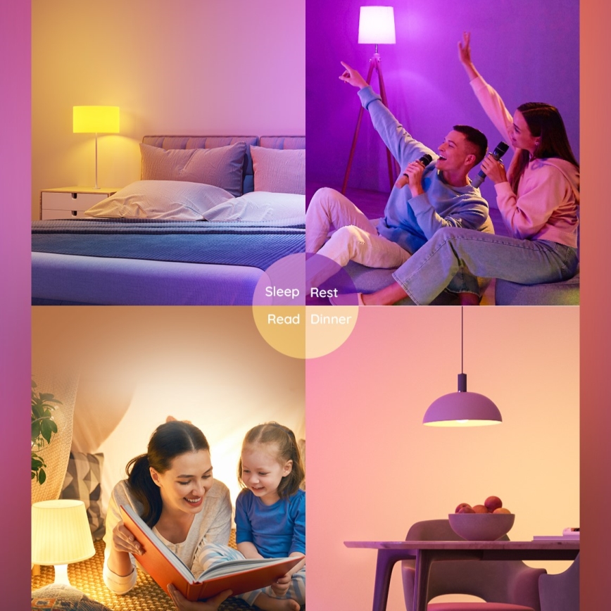 Govee - LED RGBWW Zatemnitvena žarnica Smart E27/9W/230V 2700-6500K Wi-Fi