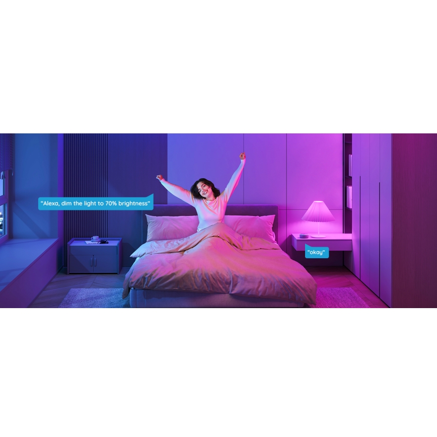 Govee - LED RGBWW Zatemnitvena žarnica Smart E27/9W/230V 2700-6500K Wi-Fi