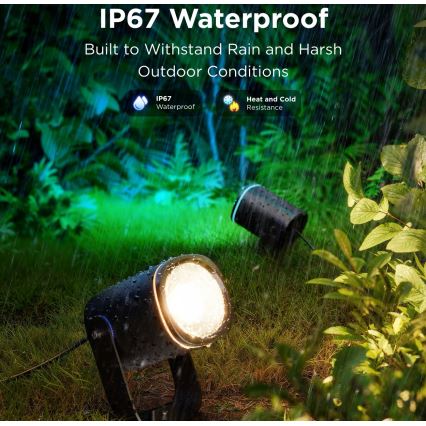 Govee - SET 2x LED RGBWW Zatemnitveni reflektor LED/12W/230V IP67 2700-6500K Wi-Fi