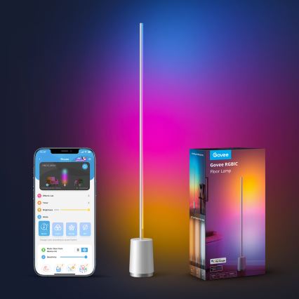 Govee - LED Zatemnitvena talna svetilka Lyra Smart RGBICWW 2200-6500K Wi-Fi + Daljinski upravljalnik