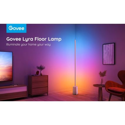 Govee - LED Zatemnitvena talna svetilka Lyra Smart RGBICWW 2200-6500K Wi-Fi + Daljinski upravljalnik