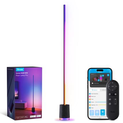Govee - LED Zatemnitvena talna svetilka z zvočnikom Pro RGBICWW 2200-6500K Wi-Fi + Daljinski upravljalnik