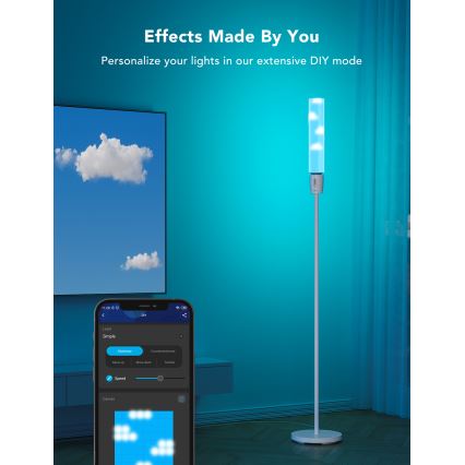 Govee - LED Zatemnitvena talna svetilka CYLINDER SMART RGBICWW 2200-6500K