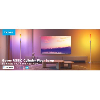 Govee - LED Zatemnitvena talna svetilka CYLINDER SMART RGBICWW 2200-6500K