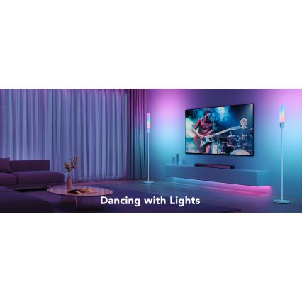 Govee - LED Zatemnitvena talna svetilka CYLINDER SMART RGBICWW 2200-6500K