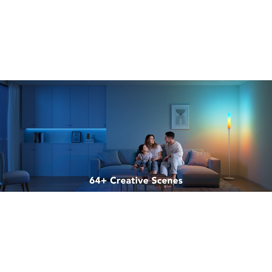 Govee - LED Zatemnitvena talna svetilka CYLINDER SMART RGBICWW 2200-6500K