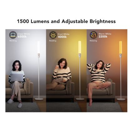 Govee - LED Zatemnitvena talna svetilka CYLINDER SMART RGBICWW 2200-6500K