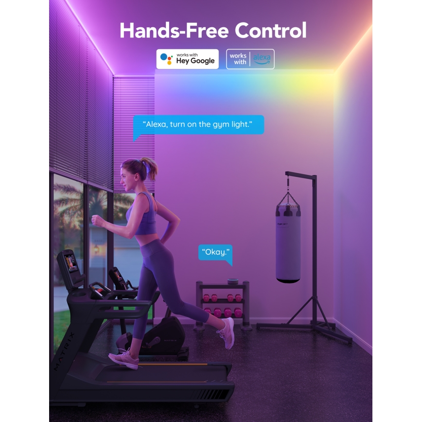 Govee - M1 PRO PREMIUM Smart RGBICW+ LED trak 2m Wi-Fi Matter