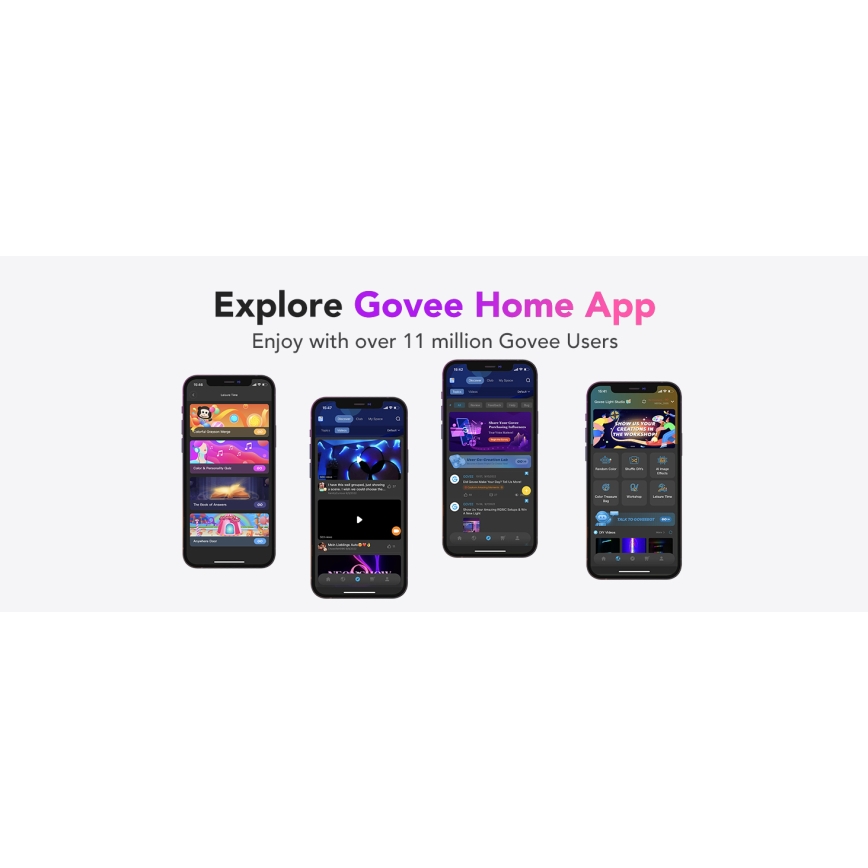 Govee - M1 PRO PREMIUM Smart RGBICW+ LED trak 2m Wi-Fi Matter