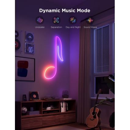 Govee - Neon 2 MATTER upogljiv LED trak 3m RGBIC Wi-Fi IP67