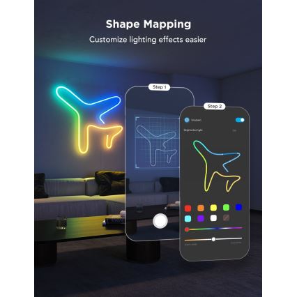 Govee - Neon 2 MATTER upogljiv LED trak 5m RGBIC Wi-Fi IP67
