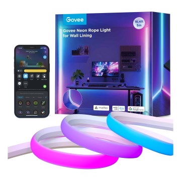 Govee - Neon MATTER LED corner tračni 5m RGBIC Wi-Fi
