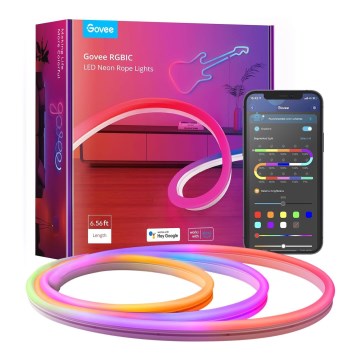 Govee - Neon SMART upogljiv LED trak RGBIC 2m Wi-Fi IP67