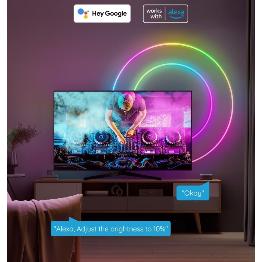 Govee - Neon SMART upogljiv LED trak RGBIC 2m Wi-Fi IP67