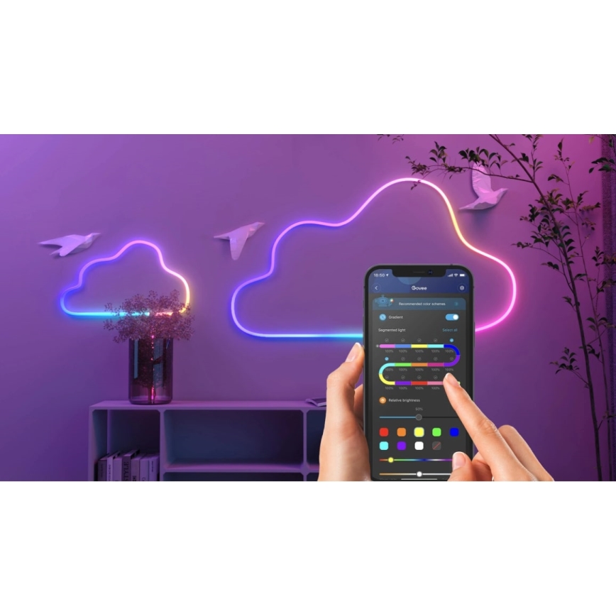 Govee - Neon SMART upogljiv LED trak RGBIC 2m Wi-Fi IP67
