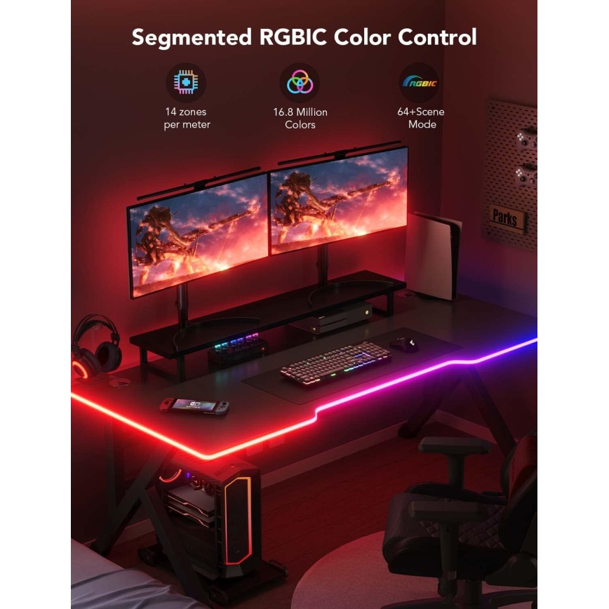 Govee - Neonska LED osvetlitev mize 3m RGBIC Wi-Fi