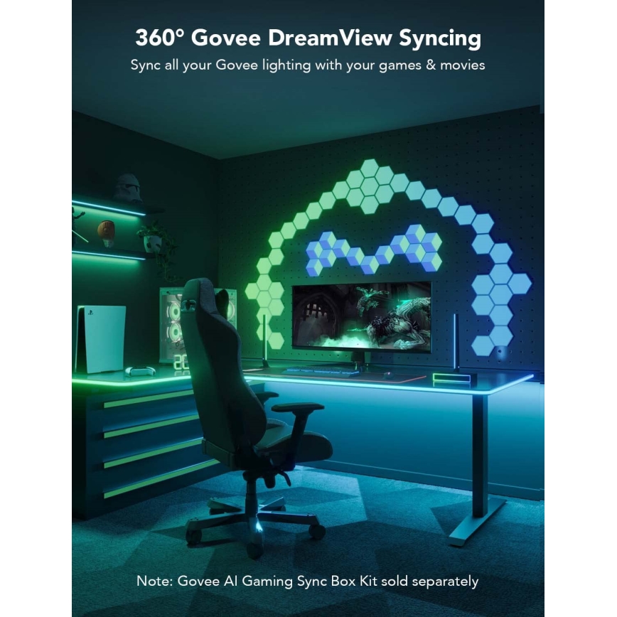 Govee - Neonska LED osvetlitev mize 3m RGBIC Wi-Fi