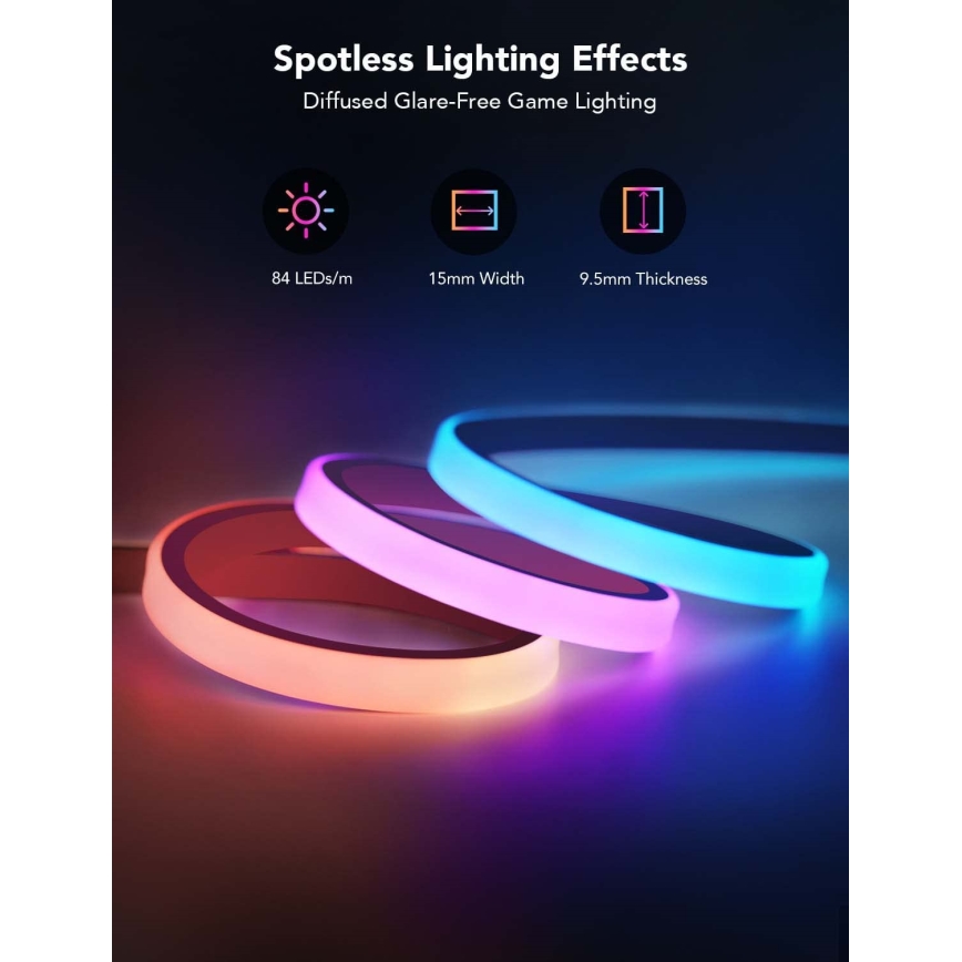 Govee - Neonska LED osvetlitev mize 3m RGBIC Wi-Fi