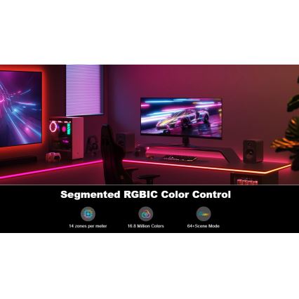 Govee - Neonska LED osvetlitev mize 3m RGBIC Wi-Fi