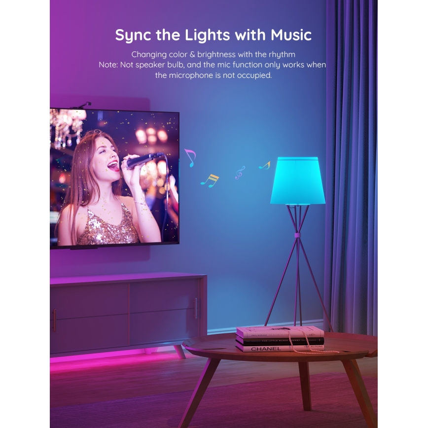 Govee - LED RGBWW Zatemnjiva žarnica Smart MATTER E27/12W/230V 2700-6500K Wi-Fi