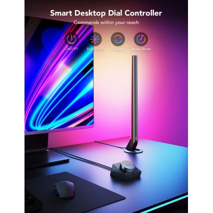 Govee - Pametni igralniški Wi‑Fi LED paneli + pametni dvojni krmilnik, v beli barvi (Wi‑Fi)