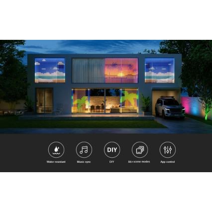 Govee - RGBIC Zavesna svetilka 520 LED 1,5x2m Wi-Fi IP65