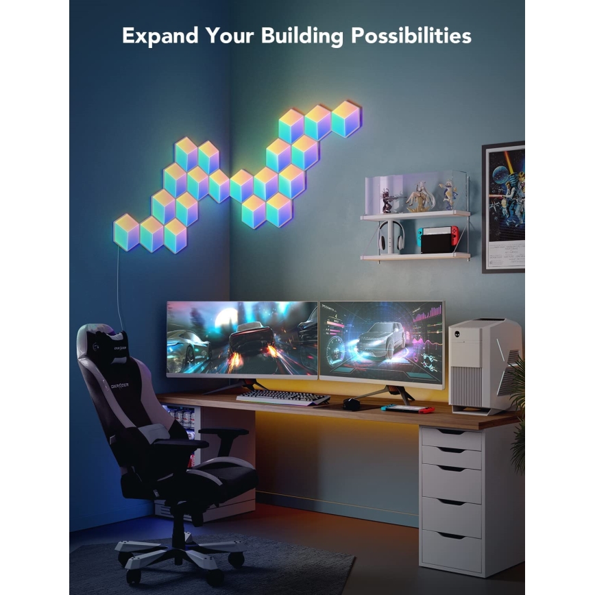 Govee - SET 10x LED Svetilka Glide Hexa Pro LED Smart RGBIC Wi-Fi