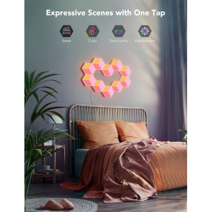 Govee - SET 10x LED Svetilka Glide Hexa Pro LED Smart RGBIC Wi-Fi