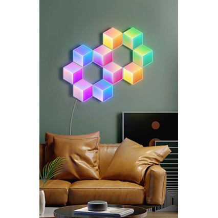 Govee - SET 10x LED Svetilka Glide Hexa Pro LED Smart RGBIC Wi-Fi