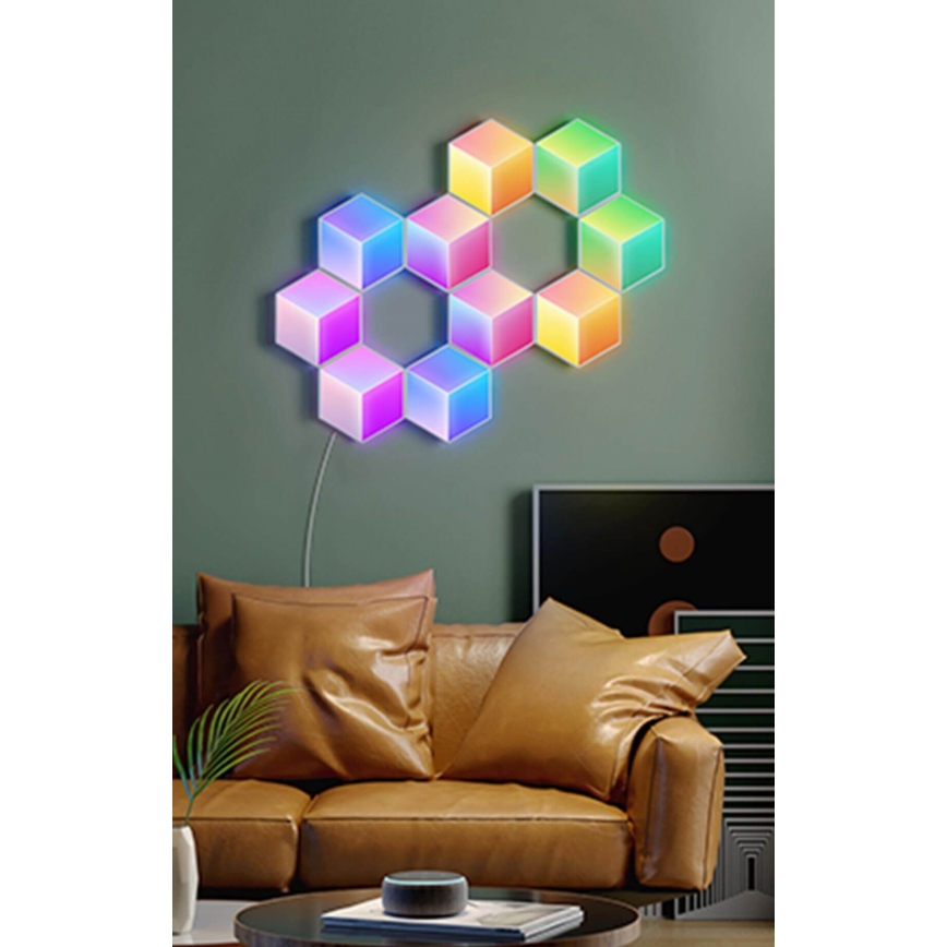 Govee - SET 10x LED Svetilka Glide Hexa Pro LED Smart RGBIC Wi-Fi