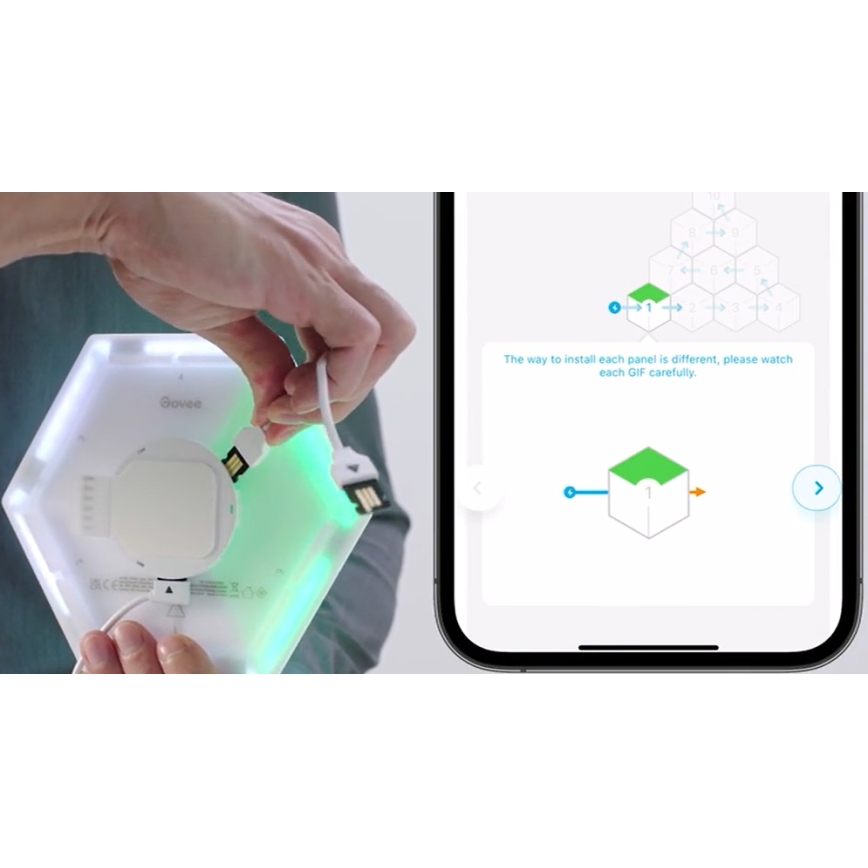 Govee - SET 10x LED Svetilka Glide Hexa Pro LED Smart RGBIC Wi-Fi