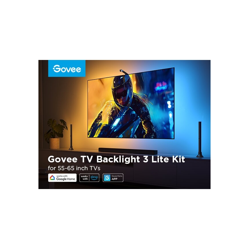 Govee - SET 2x Backlight TV 55-65" SMART LED osvetlitev RGBICW Wi-Fi