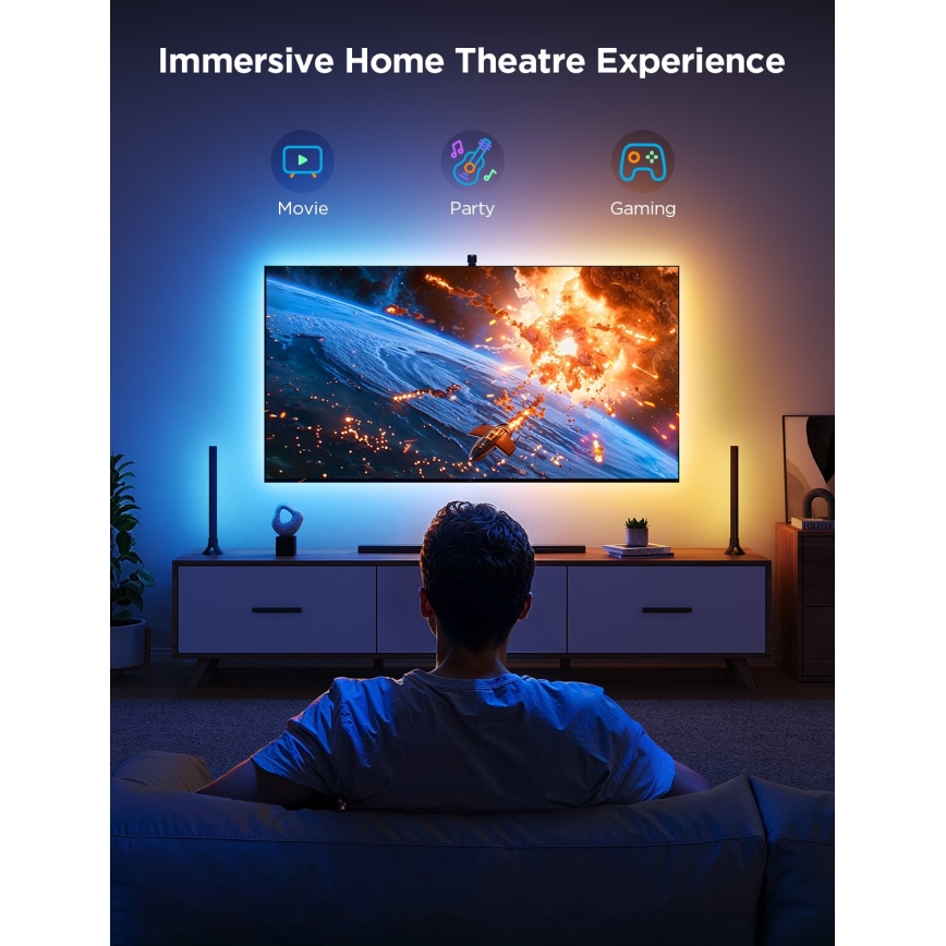Govee - SET 2x Backlight TV 55-65" SMART LED osvetlitev RGBICW Wi-Fi