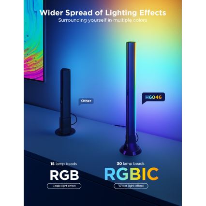 Govee - SET 2x Backlight TV 55-65" SMART LED osvetlitev RGBICW Wi-Fi