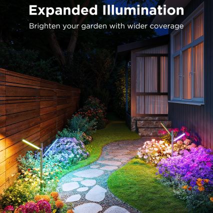 Govee - SET 2x LED RGBICWW Zatemnitvena zunanja svetilka LED/18W/230V IP66 2700-6500K Wi-Fi