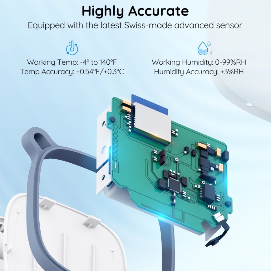 Govee - Termometer in higrometer 3xAAA Wi-Fi