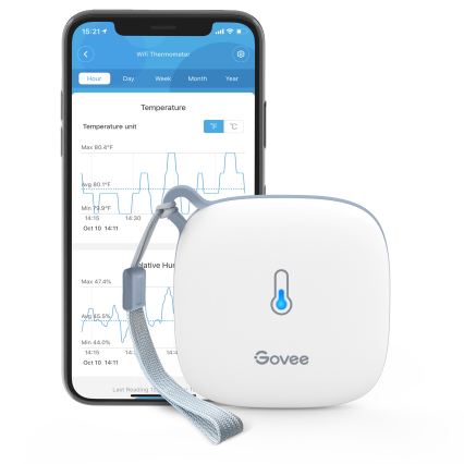Govee - Termometer in higrometer 3xAAA Wi-Fi
