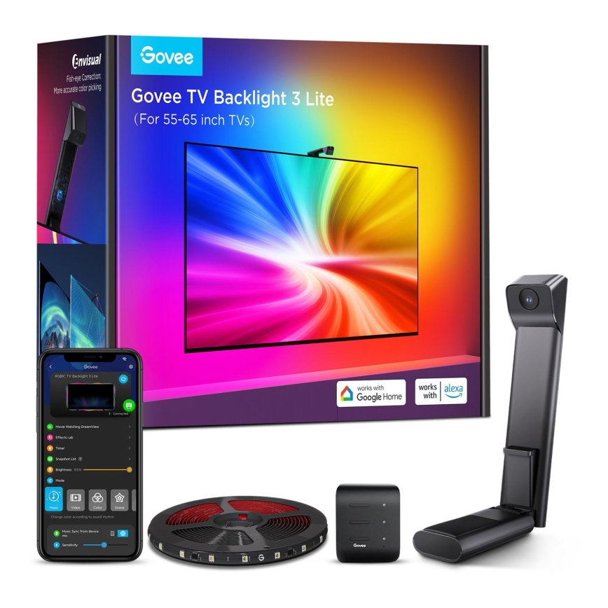 Govee - TV Backlight 3 Lite TV 55-65 SMART LED osvetlitev RGBICW Wi-Fi IP67 + Daljinski upravljalnik