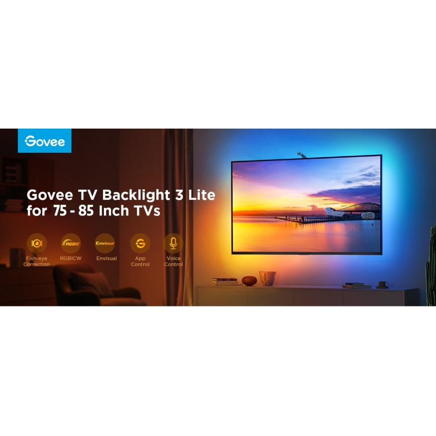 Govee - TV Backlight 3 Lite TV 75-85" SMART LED osvetlitev RGBICW Wi-Fi IP67