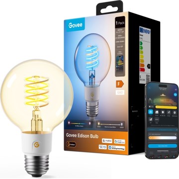 Govee - Zatemnljiva LED RGBWW žarnica Smart MATTER G80 E27/5W/230V 2700-6500K Wi-Fi