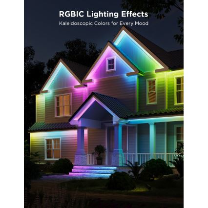 Govee - Zunanji Pro SMART RGBICWW zunanji LED trak 10m 2700-6500K Wi-Fi IP65