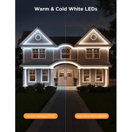 Govee - Zunanji Pro SMART RGBICWW zunanji LED trak 10m 2700-6500K Wi-Fi IP65