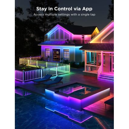 Govee - Zunanji Pro SMART RGBICWW zunanji LED trak 10m 2700-6500K Wi-Fi IP65