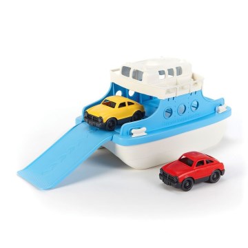 Green Toys - Trajekt z avtomobilčki bela/modra