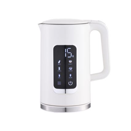 Grelnik vode z LCD zaslonom 1,7 l 2200W/230V bela + potovalna skodelica 450 ml