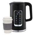 Grelnik vode z LCD zaslonom 1,7 l 2200W/230V črna + potovalna skodelica 450 ml
