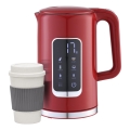 Grelnik vode z LCD zaslonom 1,7 l 2200W/230V rdeča + potovalna skodelica 450 ml