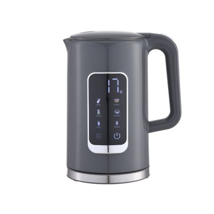 Grelnik vode z LCD zaslonom 1,7 l 2200W/230V siva + potovalna skodelica 450 ml