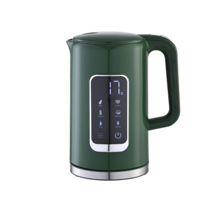 Grelnik vode z LCD zaslonom 1,7 l 2200W/230V zelena + potovalna skodelica 450 ml