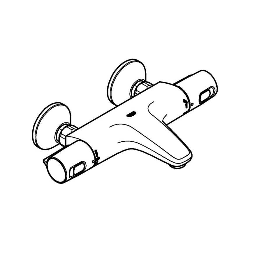 GROHE 1022162432 - Termostatska kadna armatura PRECISION TREND DN 15 črna